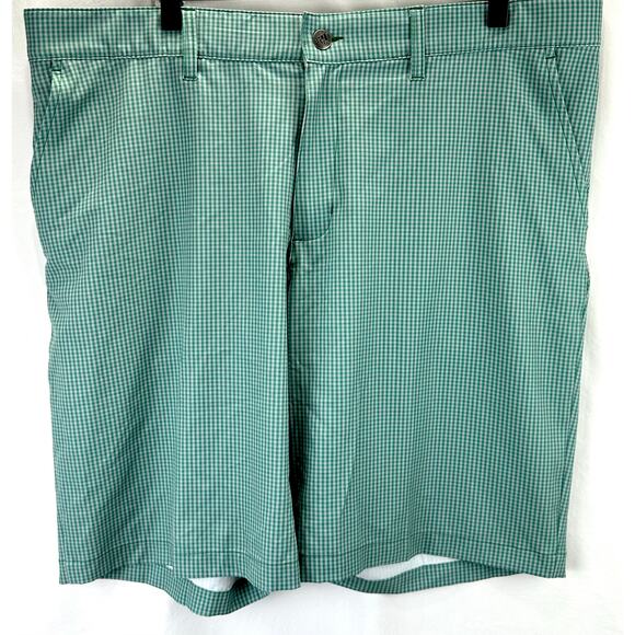 Adidas Ultimate 365 Performance Golf Shorts Green & Gray Gingham Men’s Size 38 - Picture 1 of 5
